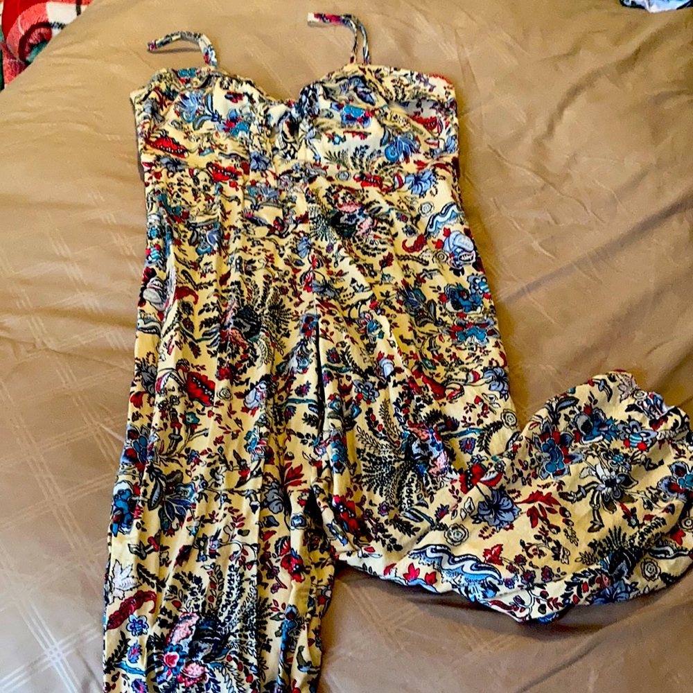 Casual Floral Romper Long